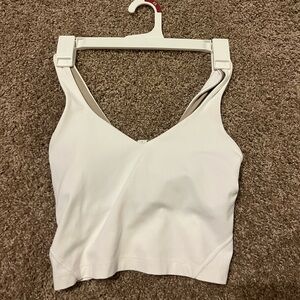 white lululemon aligned tank size 4 worn once or twice